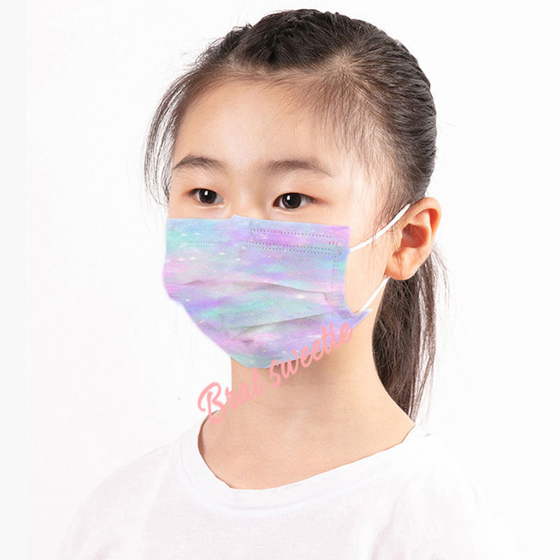 个性口罩图案口罩412岁儿童口罩三层星空渐变炫彩口罩含熔喷小孩学生