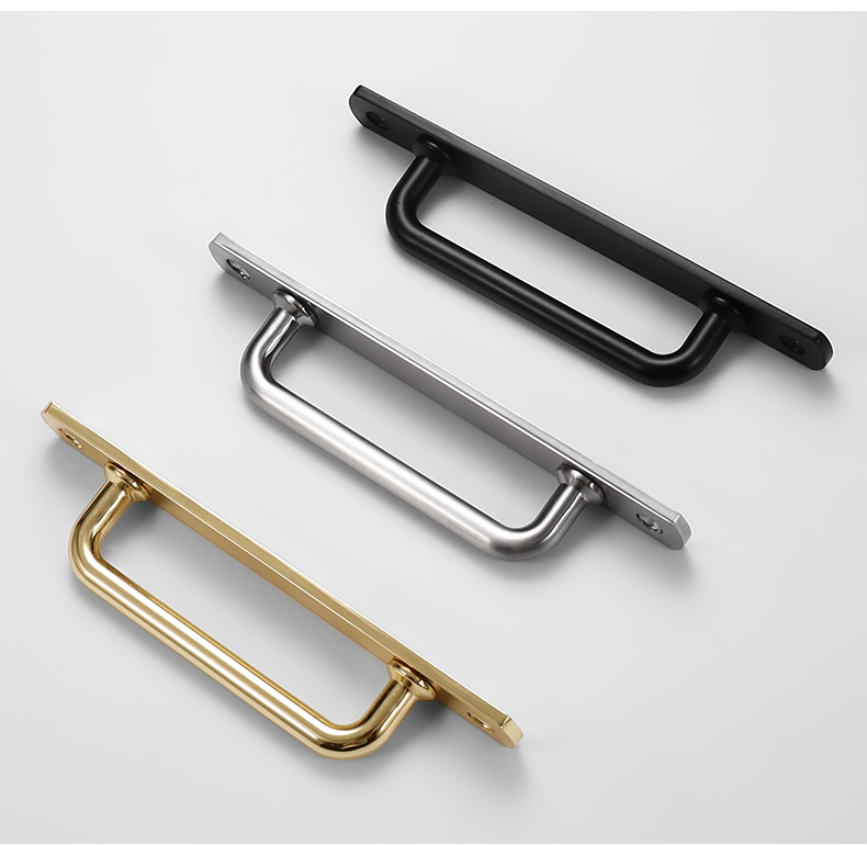 门把手手柄免打孔木门阳台窗户推拉门移门房门玻璃门拉手明装家用