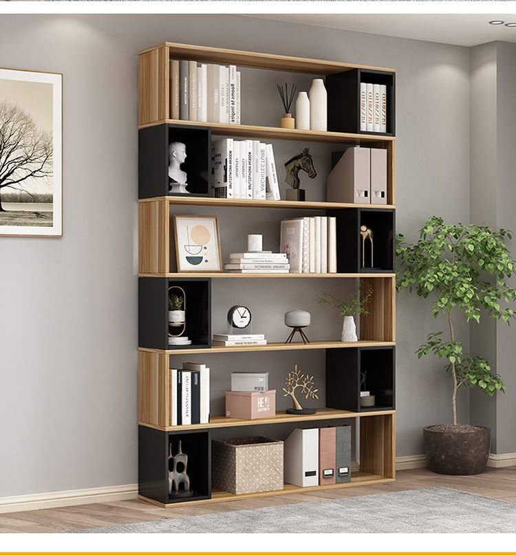 书架置物柜现代简约办公室组合架家用客厅卧室隔断收纳柜多层书橱四层