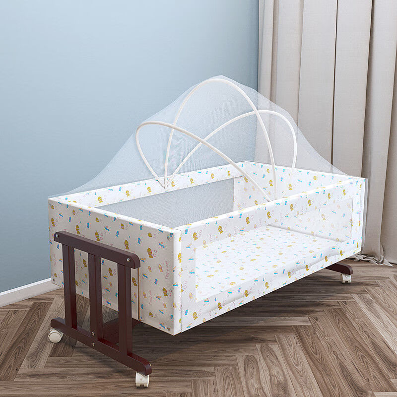 婴儿摇摇车婴儿小摇篮加粗实木婴儿床小摇床便携式宝宝摇篮床小童床可