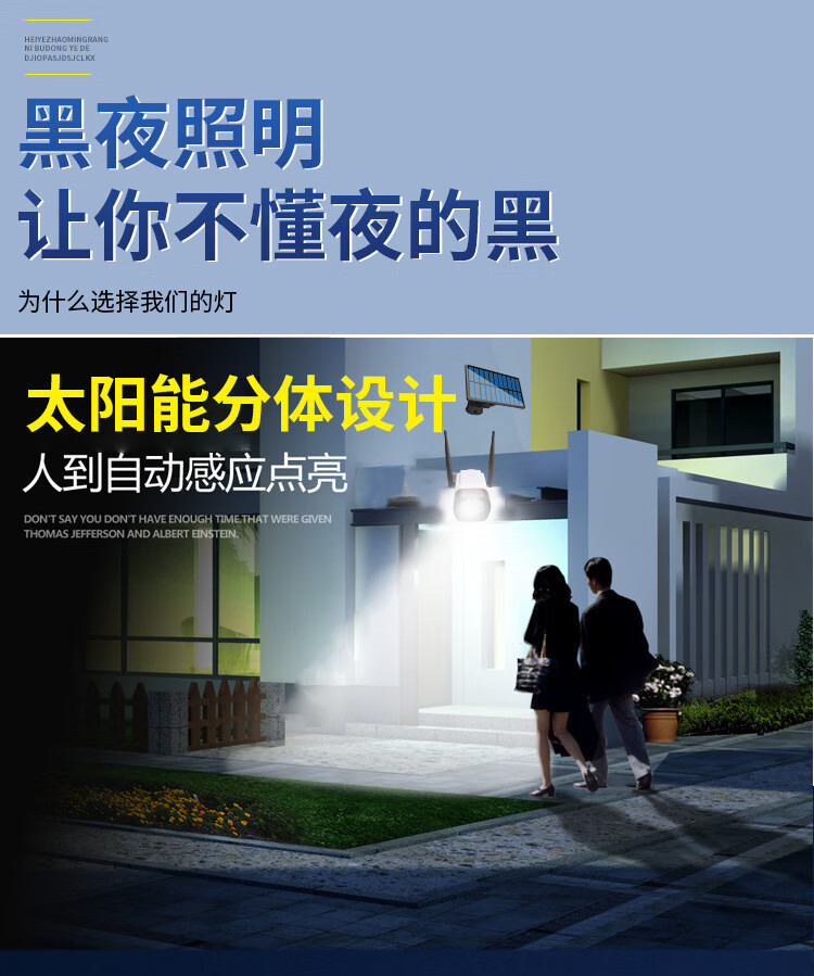 涵时尚仿真太阳能监控摄像头带红外灯户外人体感应庭院灯天黑自动亮
