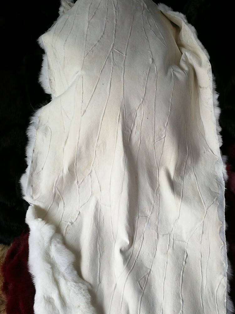 冬季獭兔毛皮毯子坐垫飘窗垫盖毯床毯派克服装内胆袖子皮面料花睡神大