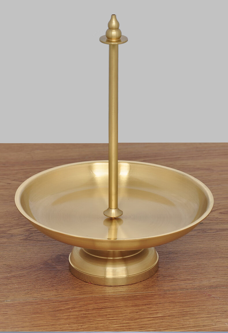 莲善堂纯铜素面铜枝收缩檀香架摆件家居书房禅室静心修禅寺庙佛堂供奉