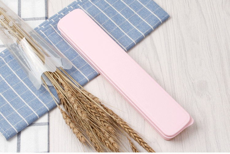 上班装勺子筷子的盒子 酒店餐具盒家用便携旅行学生勺子盒空盒子装