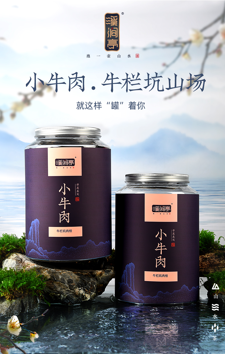 桂皮香显小牛肉牛栏坑肉桂武夷山岩茶大红袍茶叶512g