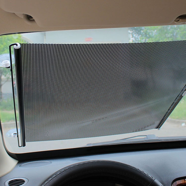 汽车用遮阳帘车内防晒隔热前挡风玻璃自动伸缩车载侧窗帘布遮光挡阳前