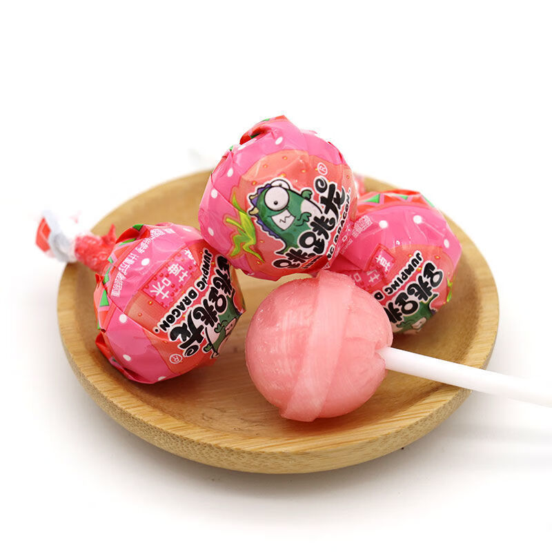 跳跳龙棒棒糖水果多口味散装500g约40支节休闲零食糖果扎婚车 跳跳龙