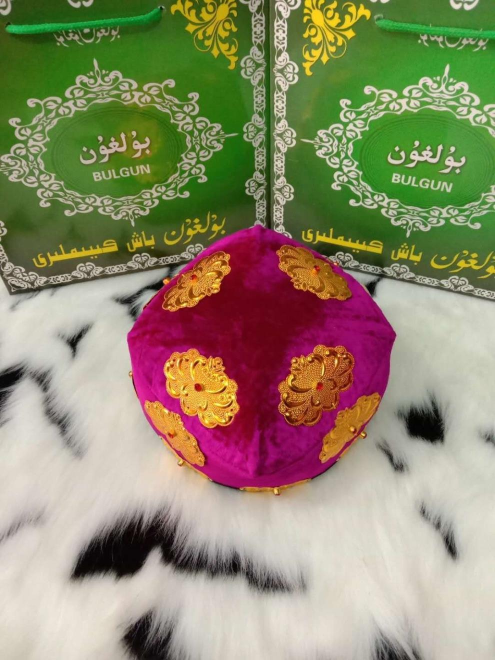 心墨染新品维吾尔族帽子新疆维吾尔族帽子女式假金花帽子15354