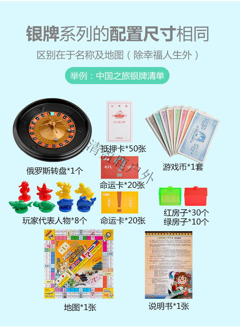 大富翁游戏棋q版大富翁游戏棋中国世界之旅游戏棋牌全套儿童节礼物