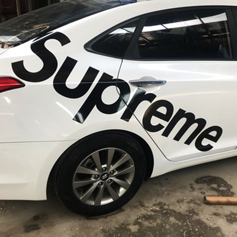 nike潮牌遮挡大勾车贴汽车改装创意车身拉花划痕车门耐克个性贴纸