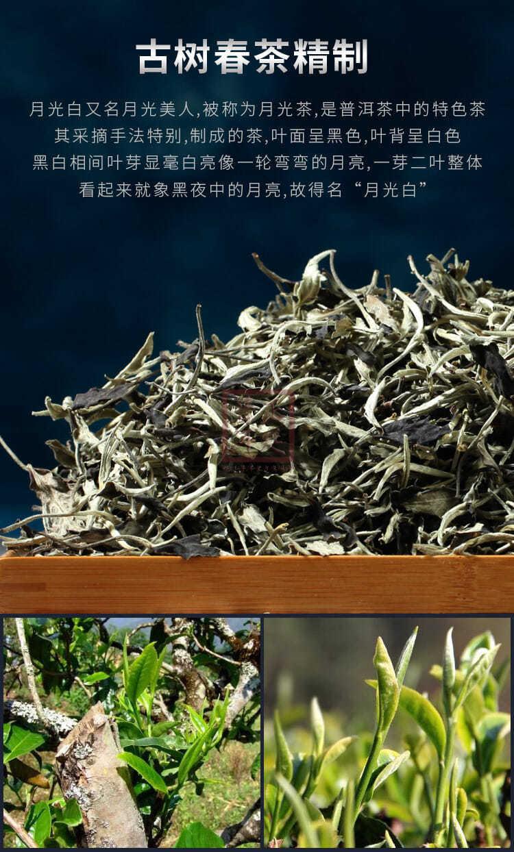 正廷普洱云南名茶月光美人白茶特级茶普洱茶生茶散茶生潽谱耳大叶种