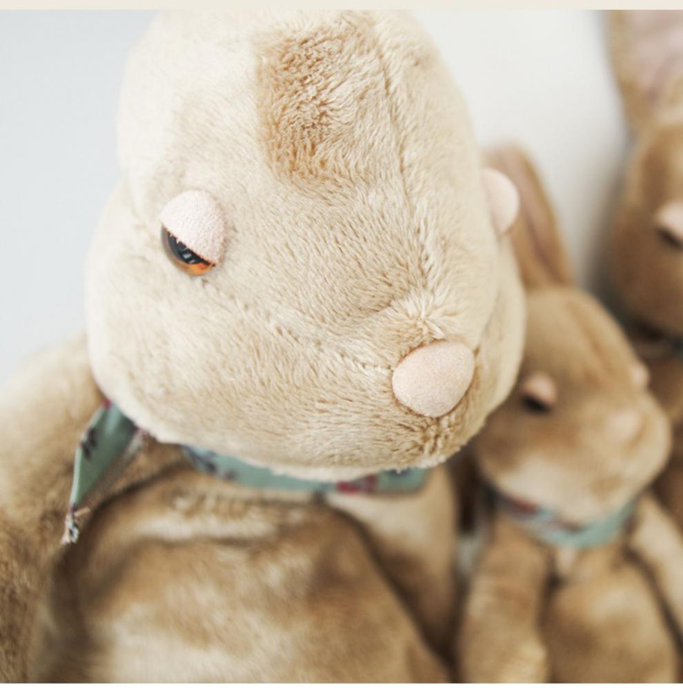 毛绒玩具彼得兔儿童安抚玩偶哄睡兔子玩偶生日礼物 米色 37cm【图片