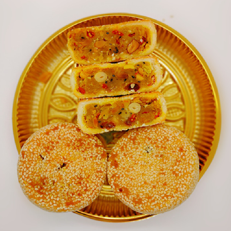 湖南老式五仁芝麻老月饼5斤手工糕点散装传统零食夜宵速食 5斤现烤
