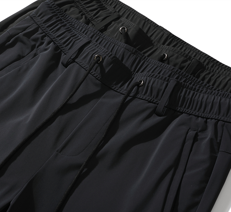 散步裤中年男士休闲裤春装商务直筒裤宽松男裤长裤松紧腰弹力裤子春秋