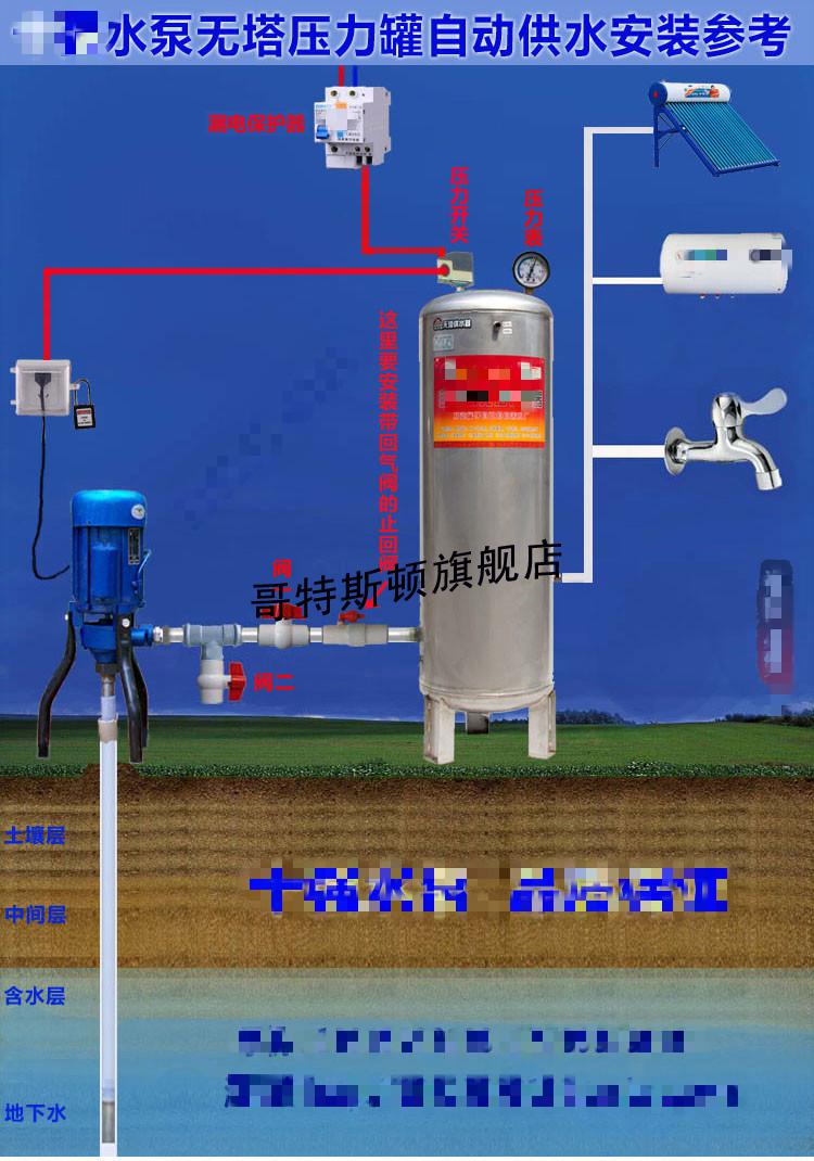 气压罐水泵连接图图片