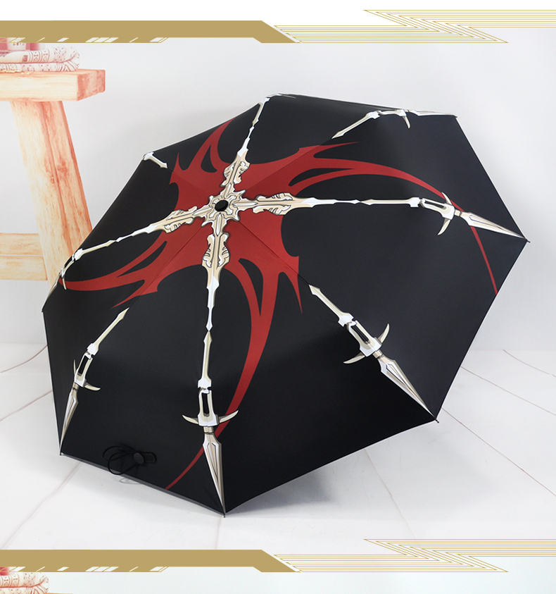 全职高手千机伞 漫能官方全职高手周边叶修千机自动伞三折晴雨两用伞