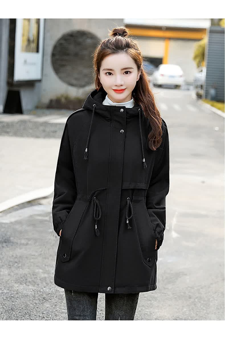 短外套女冬装韩系ins连帽加绒棉服外套女冬年棉服宽松百搭学生棉衣