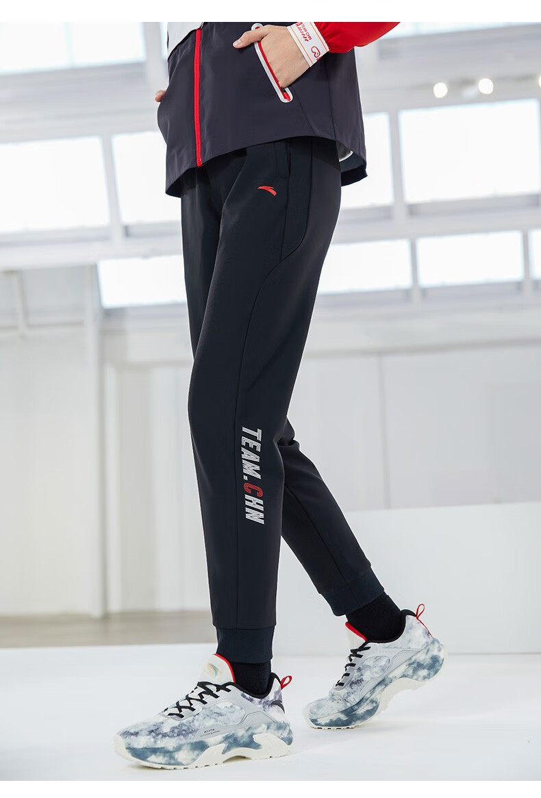 商场同款安踏女裤2022夏季新款运动裤针织休闲长裤束脚裤官方旗舰