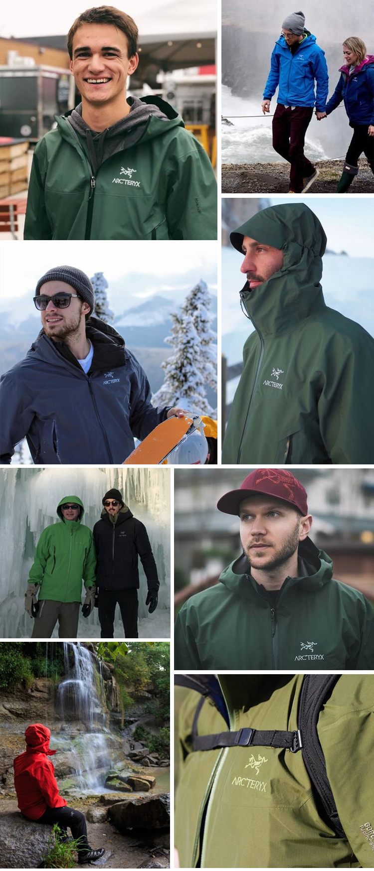 arcteryx/始祖鸟zeta sl 男款户外超轻gtx防水防雨冲锋衣 21776 27310