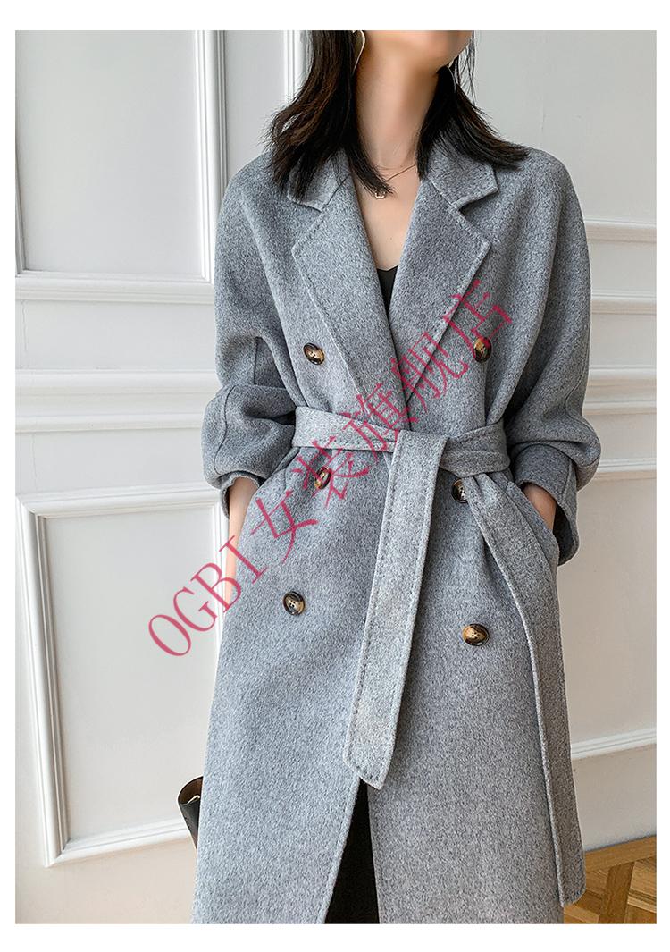 浙江嘉兴濮院羊绒大衣尼子家101801双面女中长款2022年秋冬新款高端