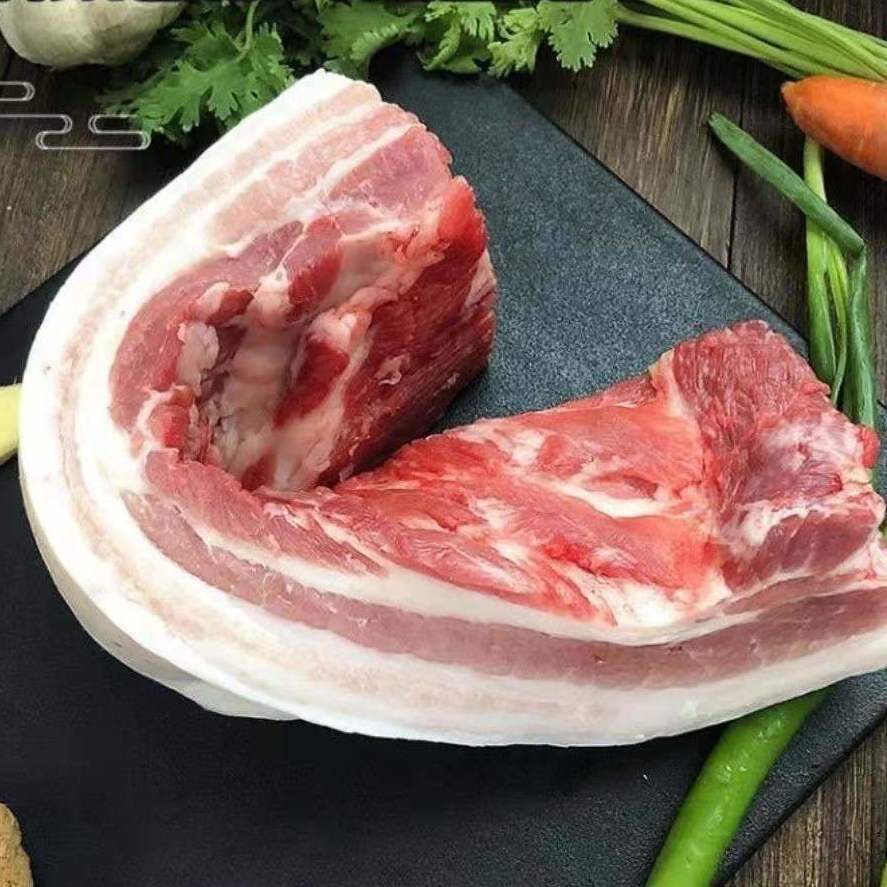 散养土猪肉新鲜五花肉生猪肉前腿肉后腿肉带皮整块五花肉五斤五花肉现