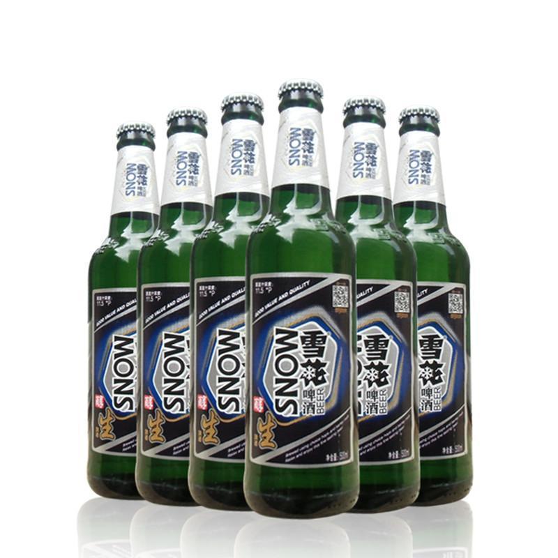 【闷倒驴】沈阳老雪花啤酒snow 500ml*12瓶 整箱玻璃瓶装 雪花金纯500