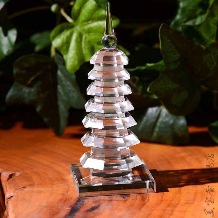 五一礼物 宏科华 9九层13十三层水晶文昌塔摆件白水晶塔助学业旺事业