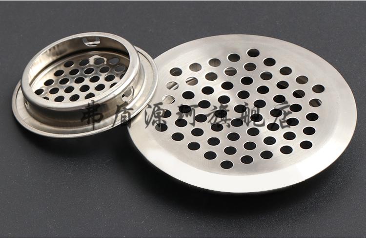 透气孔 不锈钢装饰盖橱柜衣柜鞋柜散热出气孔盖透气盖五金配件【图片