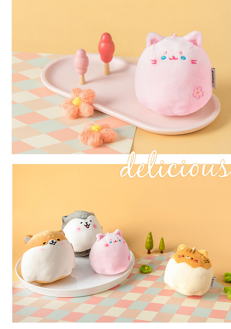 恶搞布丁猫咪包包挂件毛绒公仔玩偶情侣书包挂饰品女可爱钥匙扣系学生