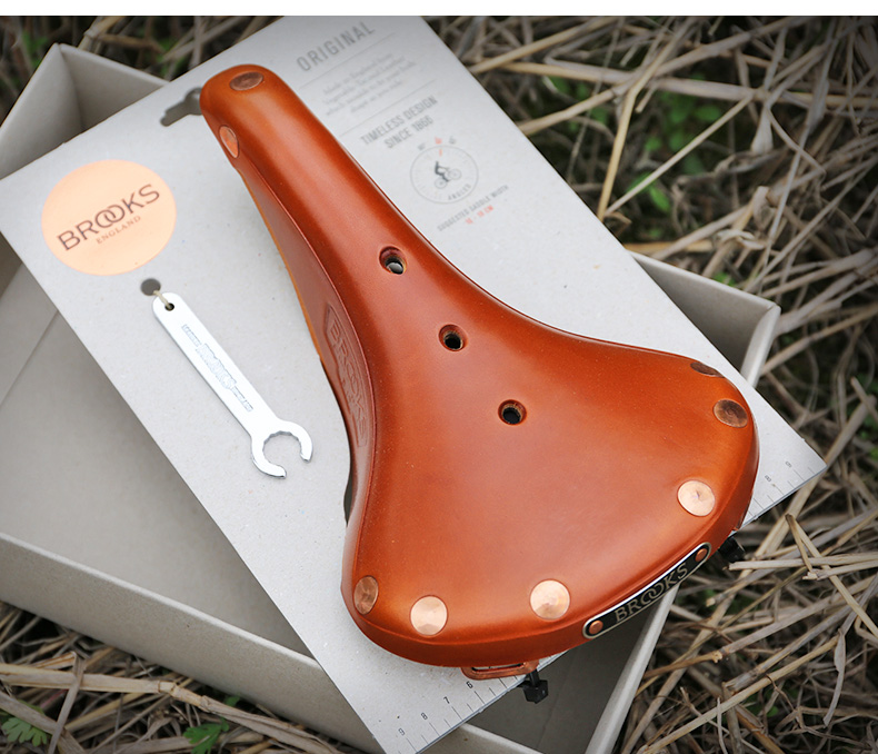 漾梦江 英国brooks 牛皮坐垫b17复古自行车坐鞍山地公路单车真皮手工