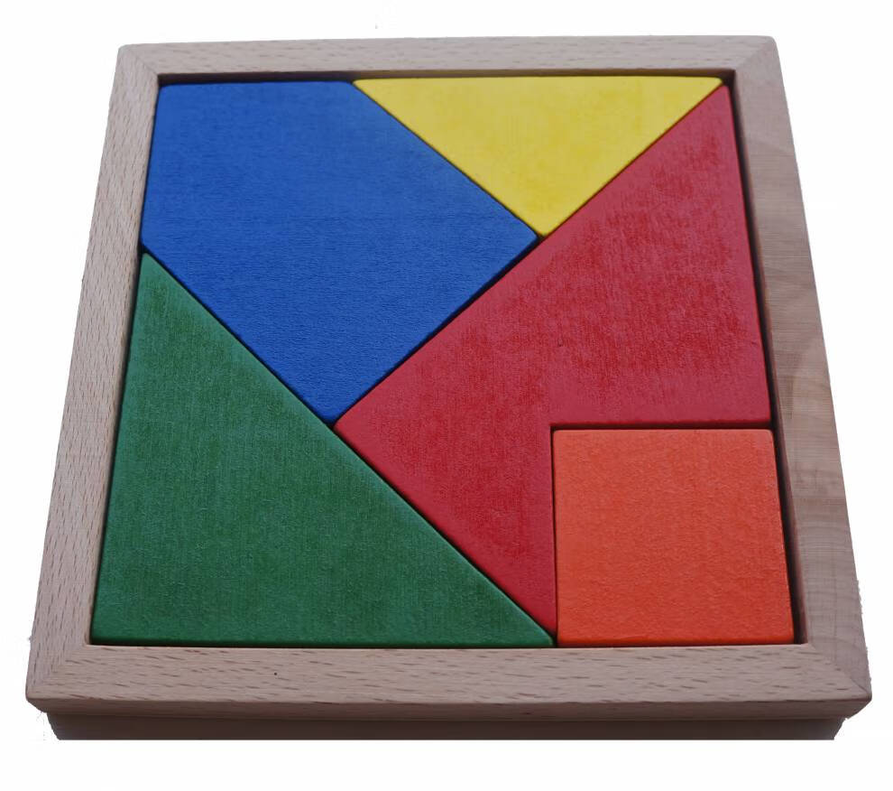 四巧板木制五巧板系列四五六七九阿基米德十四巧板定制磁性4件套