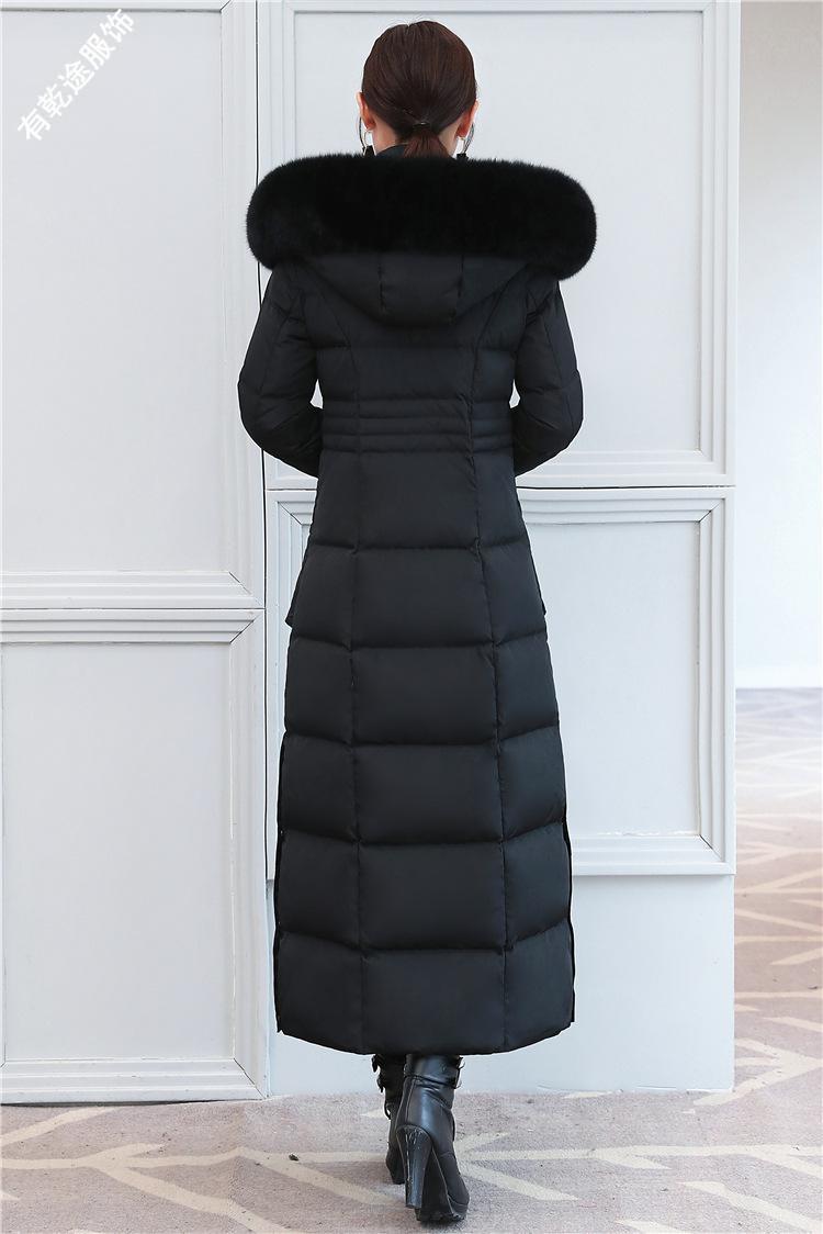京选优品时尚加厚羽绒服女长款到脚踝新款高端大气流行款厚超长北方潮