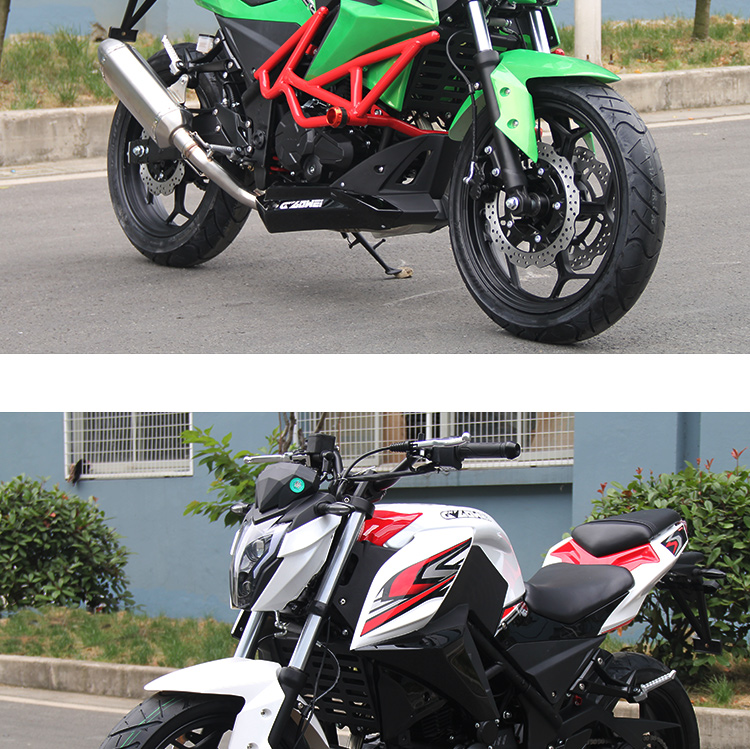 全新国四电喷摩托车跑车飓风一号街车公路赛宗申200单缸风冷机车红色