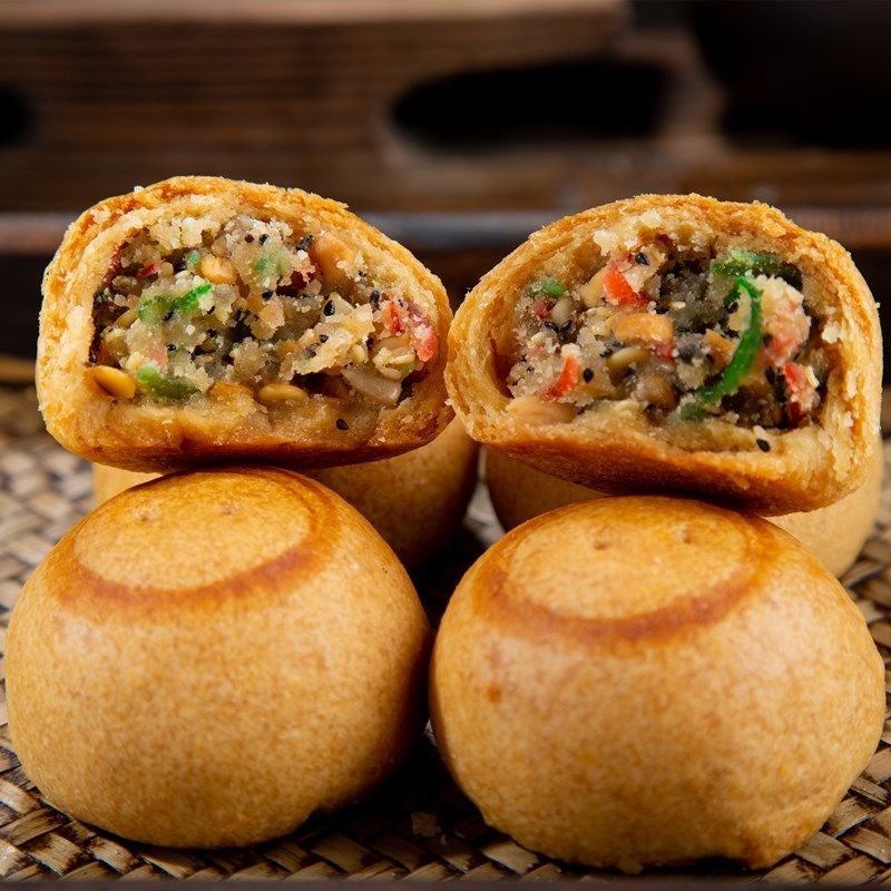 老北京特产清真传统老式手工自来红月饼食品糕点零食点心冰糖五仁7块