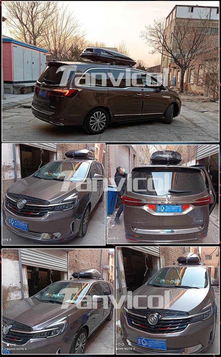 别克gl8 652t汽车车顶箱旅行箱包 车载行李箱户外自驾越野改装 173黑