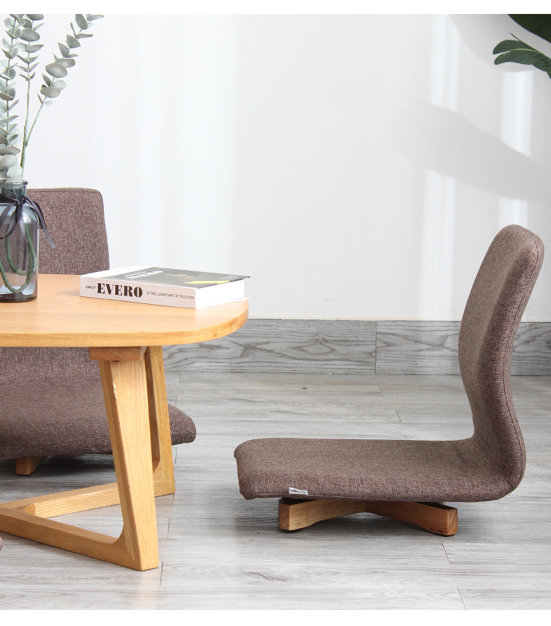 床上靠背椅可折叠榻榻米靠背椅子旋转飘窗椅日式床上椅懒人椅阳台地台