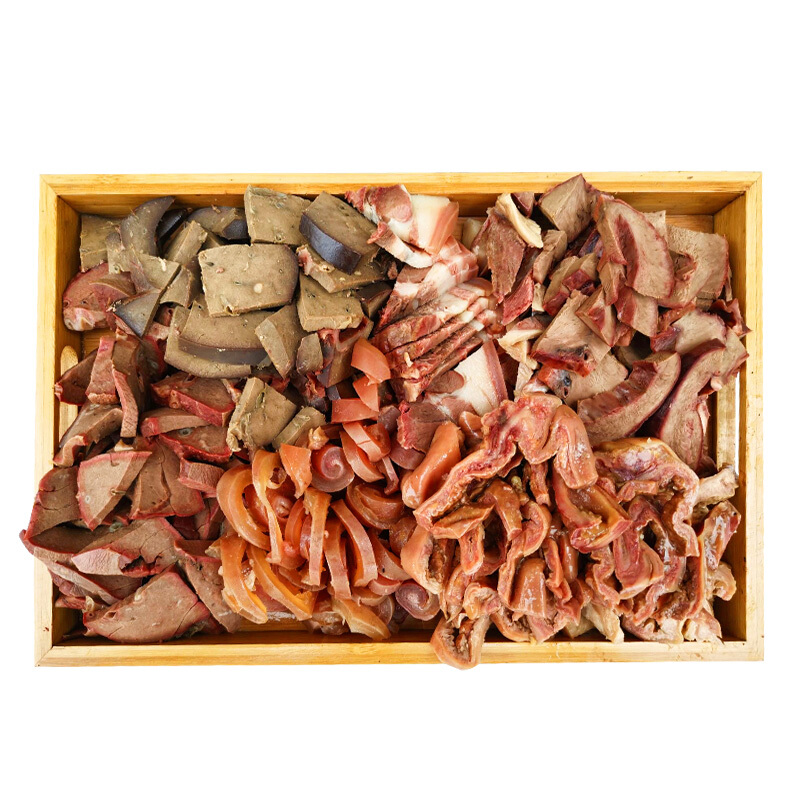 河北特产五香驴杂碎下水内脏心肝肺肠驴肉真空即食驴杂汤驴肉火烧500g