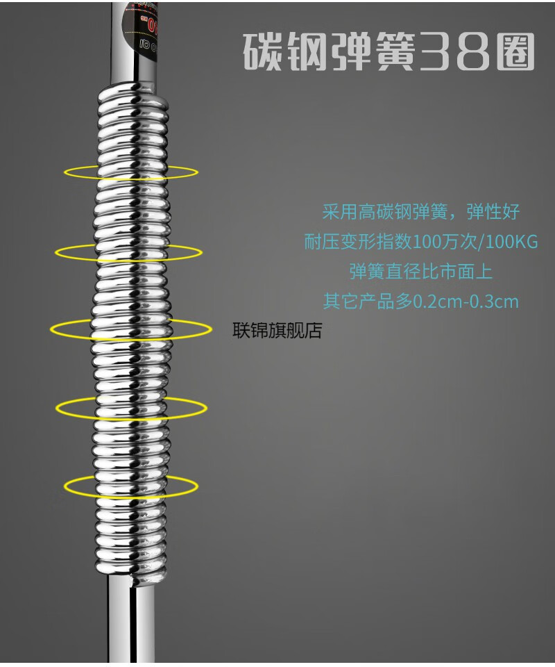 背力棒健力棒练臂力器2060kg男士胸肌健身弹簧棒器材男生臂力棒40kg