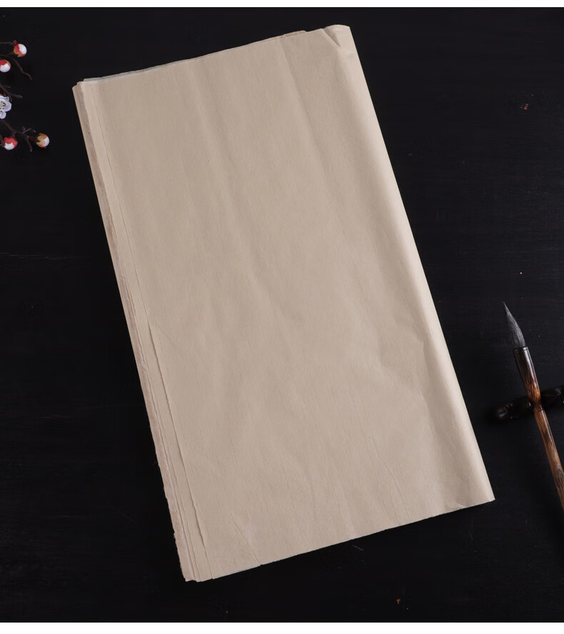 宣纸长卷蝉翼宣纸长卷蝉衣毛边纸书法半熟宣扎花宣工笔画临摹白描专用