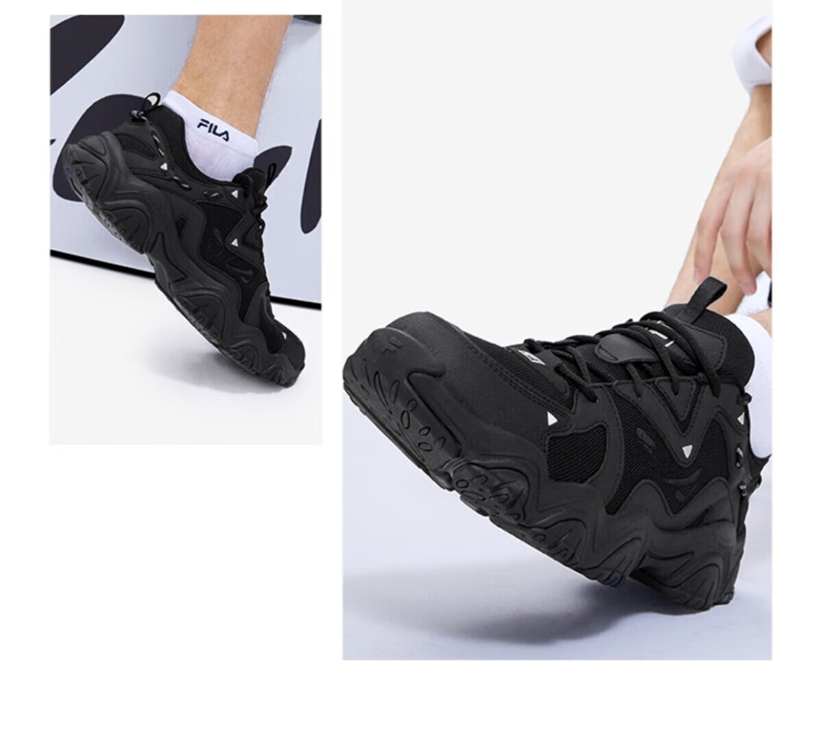 乐宾伦联名斐·乐同款纯猫爪四代蔡徐坤同款春秋款男女老爹鞋轻便