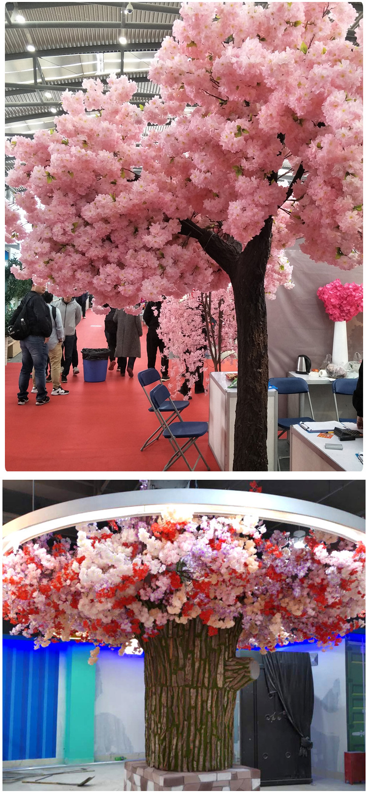 仿真樱花枝4杈3杈加密樱花树枝婚庆装饰垂钓樱花藤条假花樱花枝 枯藤