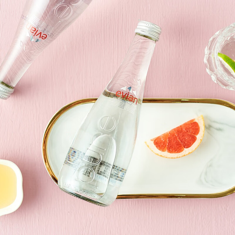 法国evian依云天然矿泉水330ml20玻璃瓶酒店ktv用水水依云玻璃瓶330ml