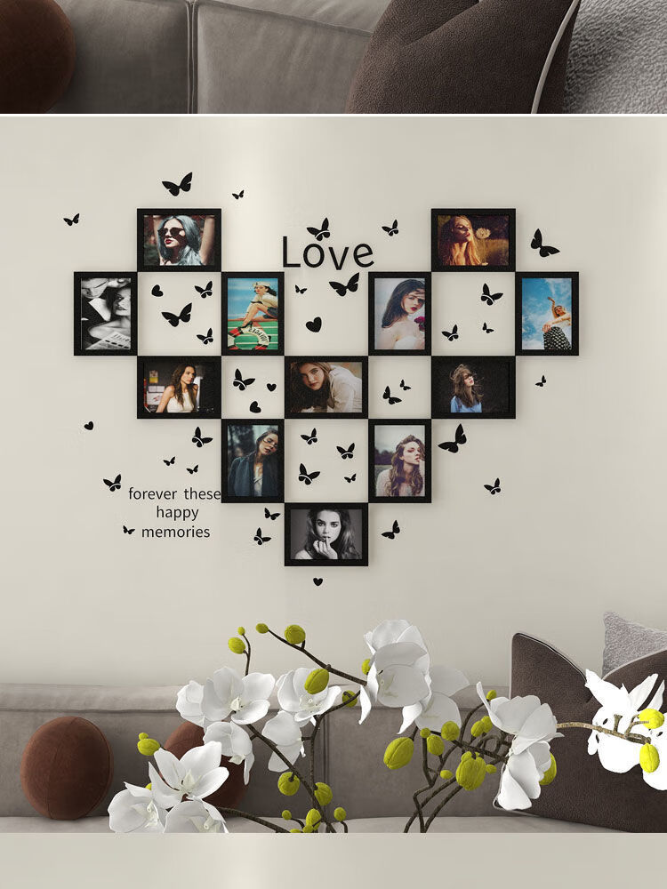 旋茂创意相框挂墙组合照片墙网红客厅卧室装饰背景相片墙定制打印照片