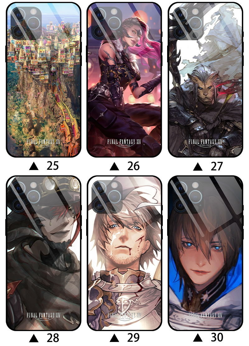 终幻想ff14游戏周边玻璃手机壳苹果华为oppovivo等型号1玻璃壳留言