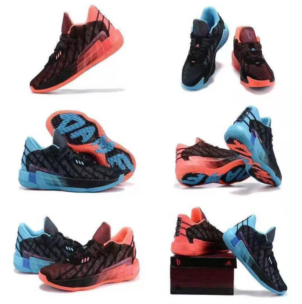 支持国货李宁旗舰利拉德7代圣诞节鸳鸯糖果橙黑白蓝亡灵节荧光绿实战