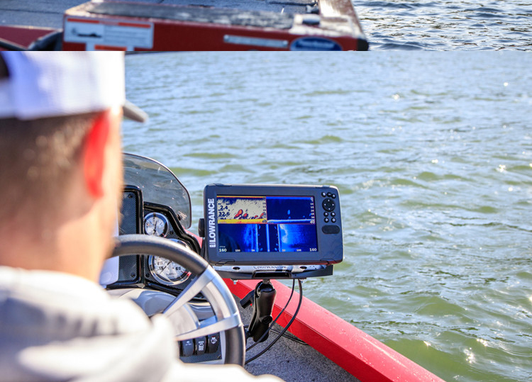 京选优品劳伦斯探鱼器lowrance进口船用声呐海钓筏钓高清水深礁石