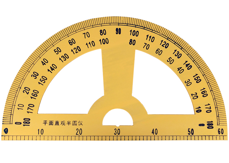 善知shands木制三角板教师圆规教学工具仪尺大号量角器半圆绘图套量角