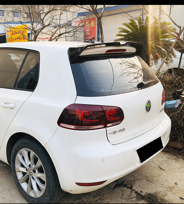 适用于高尔夫6尾翼大众高尔夫六代免打孔golf6改装gti运动款大尾翼