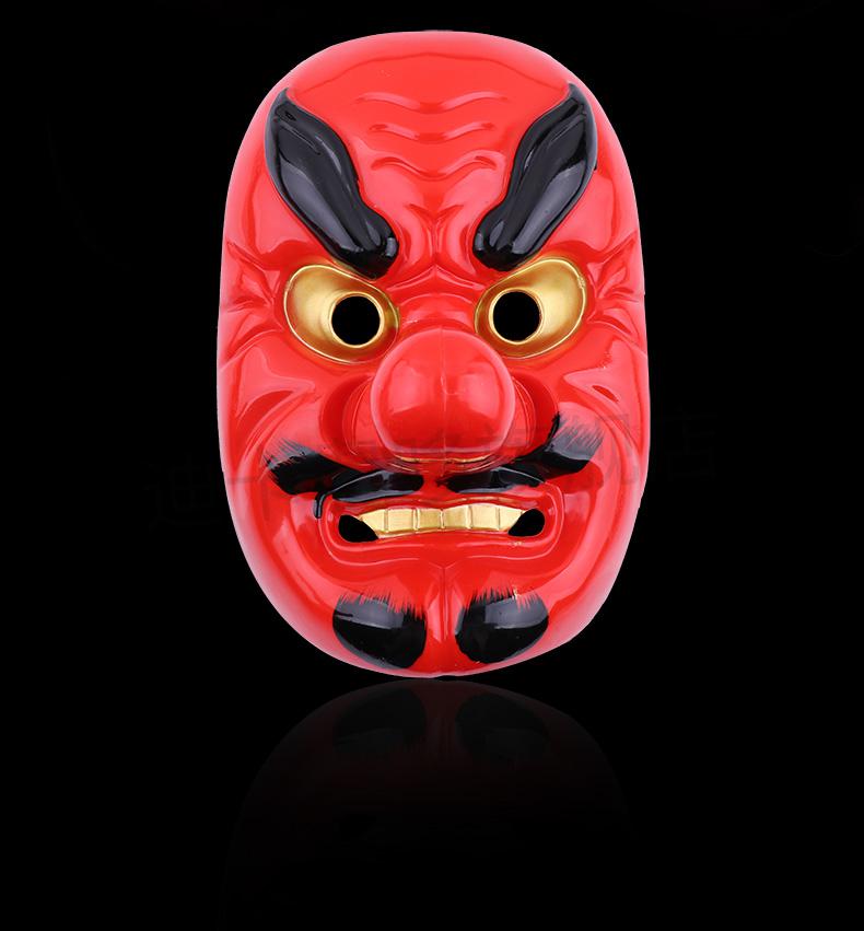 日本红白鬼首般若面具日式能剧天狗佛教快手唐僧面具本武士面具天狗