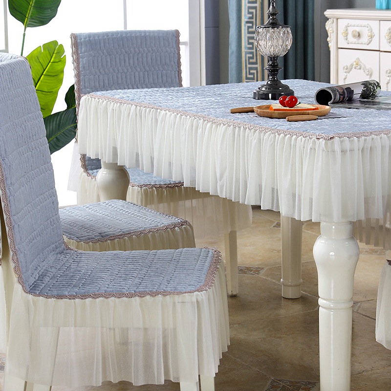 餐椅座套北欧餐桌椅子套罩一体坐垫长方形家用四季通用连体餐桌布椅套